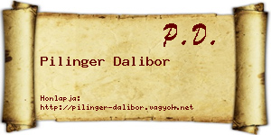 Pilinger Dalibor névjegykártya